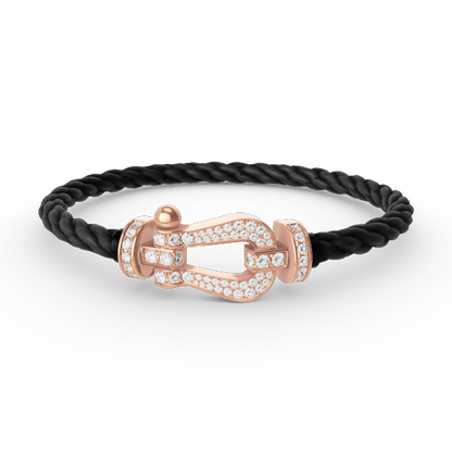 [Together Jewelry]FORCE LARGE HORSESHOE FULL DIAMOND BRACELET ROSE GOLD