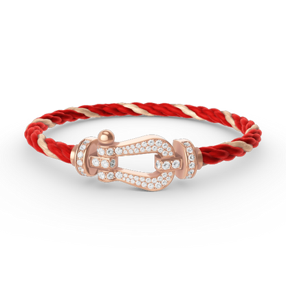[Together Jewelry]FORCE LARGE HORSESHOE FULL DIAMOND BRACELET ROSE GOLD