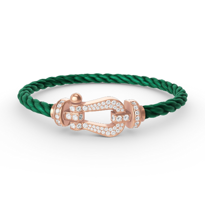 [Together Jewelry]FORCE LARGE HORSESHOE FULL DIAMOND BRACELET ROSE GOLD