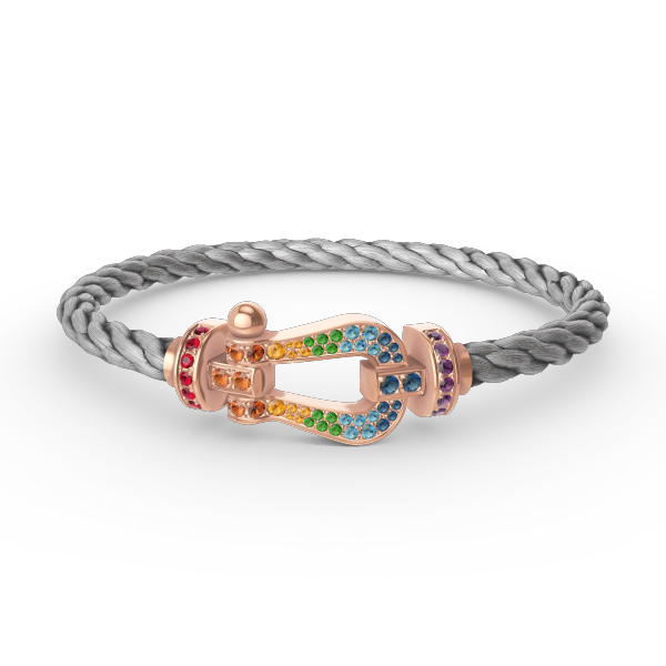 [Together Jewelry]FORCE LARGE HORSESHOE  COLORED DIAMOND BRACELET ROSE GOLD