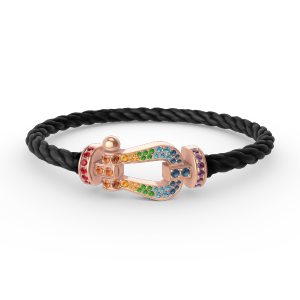 [Together Jewelry]FORCE LARGE HORSESHOE  COLORED DIAMOND BRACELET ROSE GOLD