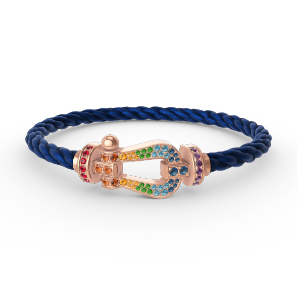 [Together Jewelry]FORCE LARGE HORSESHOE  COLORED DIAMOND BRACELET ROSE GOLD