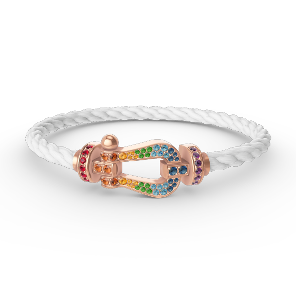 [Together Jewelry]FORCE LARGE HORSESHOE  COLORED DIAMOND BRACELET ROSE GOLD