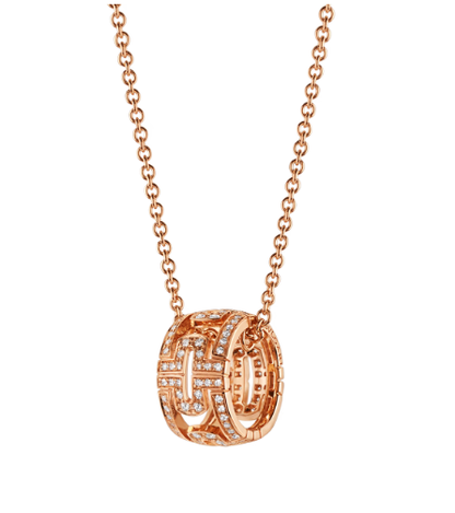 [Together Jewelry]PARENTESI NECKLACE PINK GOLD DIAMOND