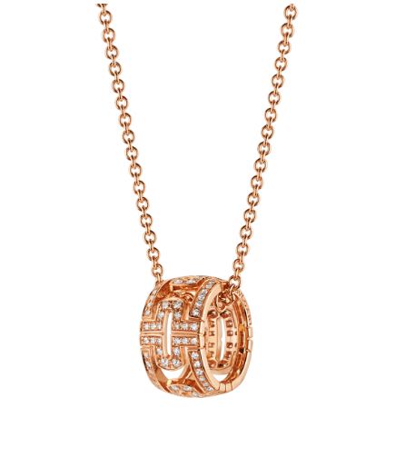 [Together Jewelry]PARENTESI NECKLACE PINK GOLD DIAMOND