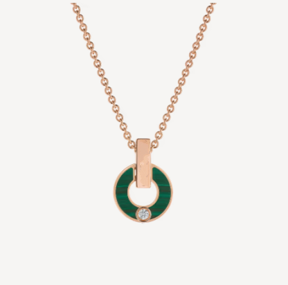 [Together Jewelry]GARI NECKLACE PINK GOLD MALACHITE