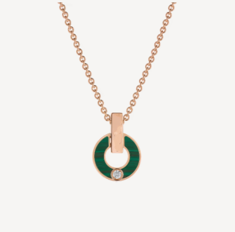 [Together Jewelry]GARI NECKLACE PINK GOLD MALACHITE