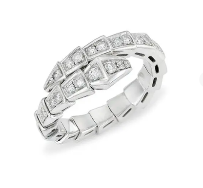 [Together Jewelry]SERPENTI RING SILVER DIAMOND PAVED 4MM