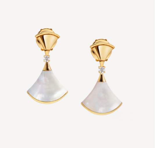 [Together Jewelry]DREAM MOP 1 DIAMOND EARRINGS