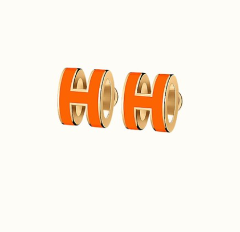 [Together Jewelry]MINI POP H EARRINGS ORANGE