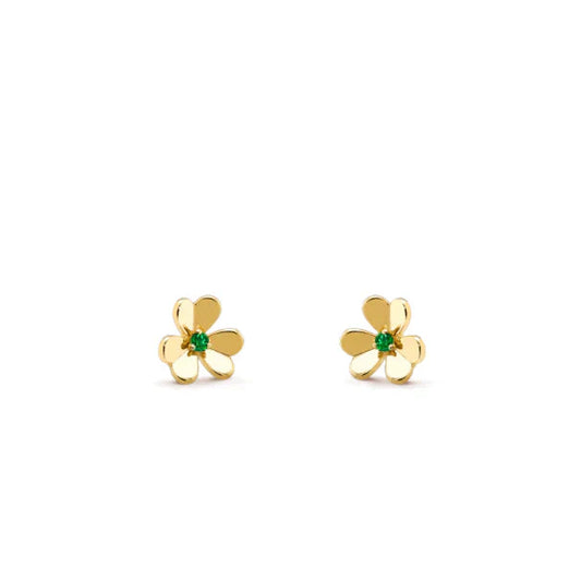 [Together]FRIVOLE  FLOWER MALACHITE EARRINGS