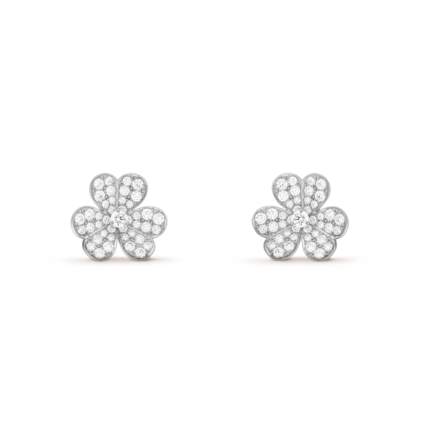 [Together]FRIVOLE SILVER FLOWER DIAMOND EARRINGS