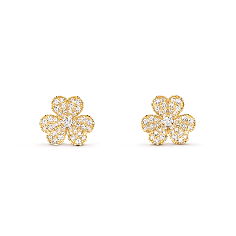 [Together]FRIVOLE GOLD FLOWER DIAMOND EARRINGS