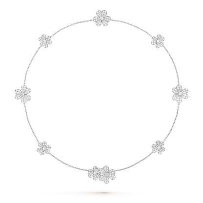 [Together]FRIVOLE SILVER 9 FLOWERS NECKLACE