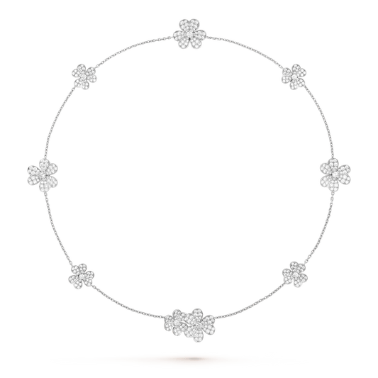 [Together]FRIVOLE SILVER 9 FLOWERS NECKLACE