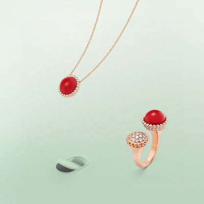 [Together]PERLEE COULEURS DIAMOND ROSE GOLD BETWEEN THE FINGER RING