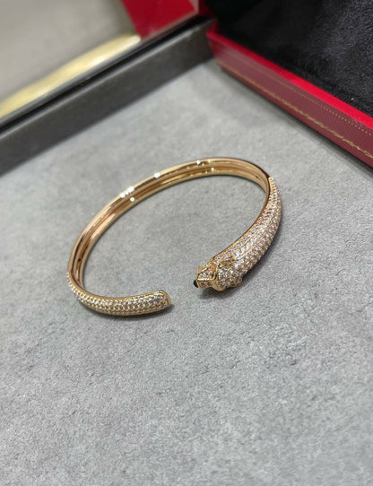 [Together Jewelry]PANTHERE FULL DIAMOND OPEN BRACELET