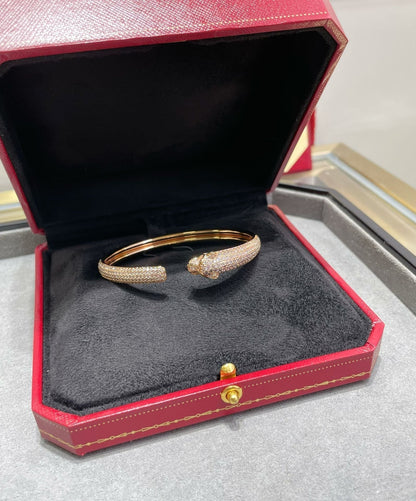 [Together Jewelry]PANTHERE FULL DIAMOND OPEN BRACELET