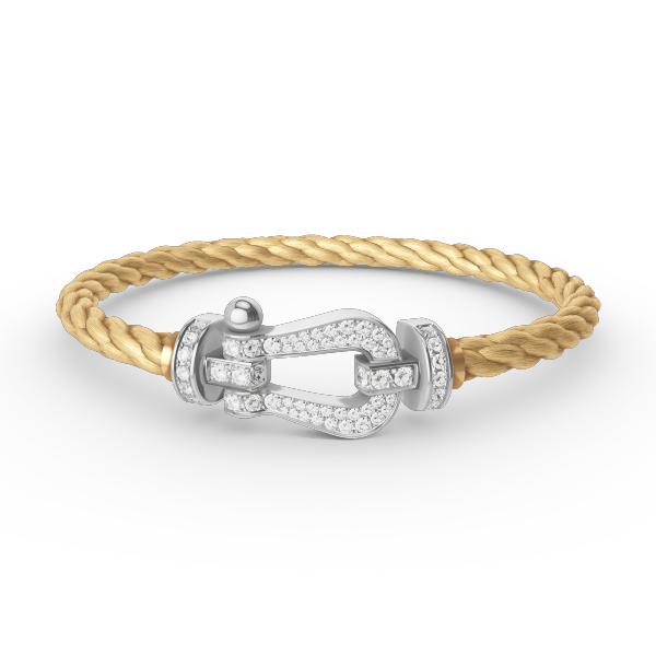 [Together Jewelry]FORCE LARGE HORSESHOE FULL DIAMOND BRACELET SILVER