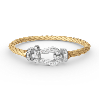 [Together Jewelry]FORCE LARGE HORSESHOE FULL DIAMOND BRACELET SILVER