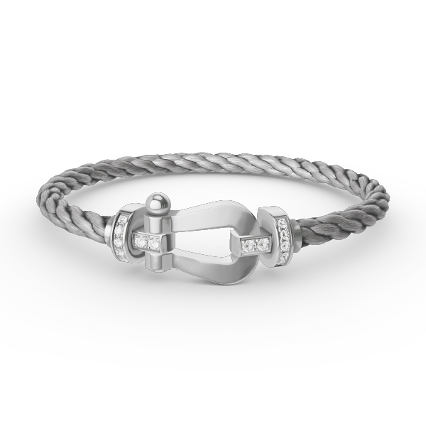 [Together Jewelry]FORCE LARGE HORSESHOE HALF DIAMOND BRACELET SILVER
