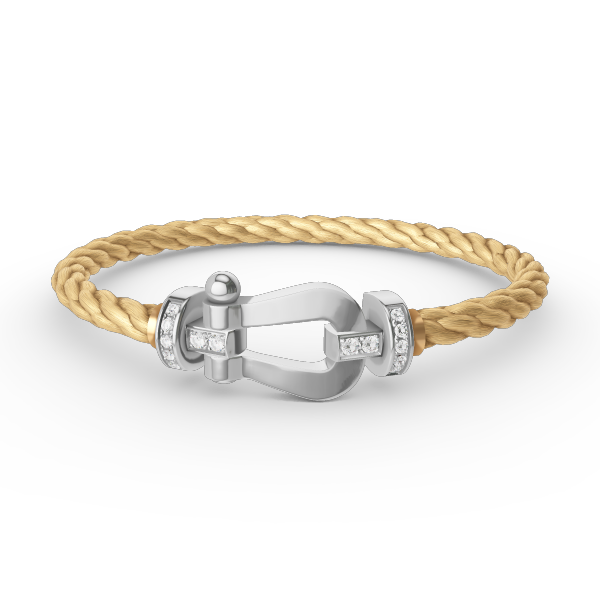 [Together Jewelry]FORCE LARGE HORSESHOE HALF DIAMOND BRACELET SILVER