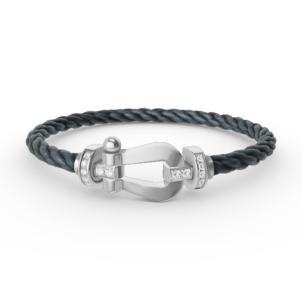 [Together Jewelry]FORCE LARGE HORSESHOE HALF DIAMOND BRACELET SILVER