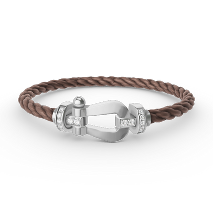 [Together Jewelry]FORCE LARGE HORSESHOE HALF DIAMOND BRACELET SILVER