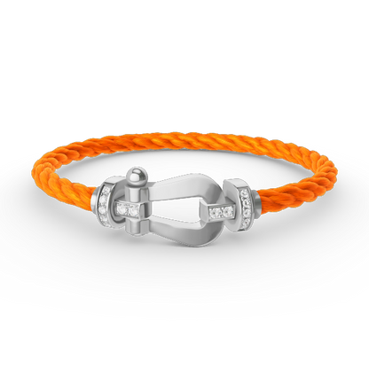 [Together Jewelry]FORCE LARGE HORSESHOE HALF DIAMOND BRACELET SILVER