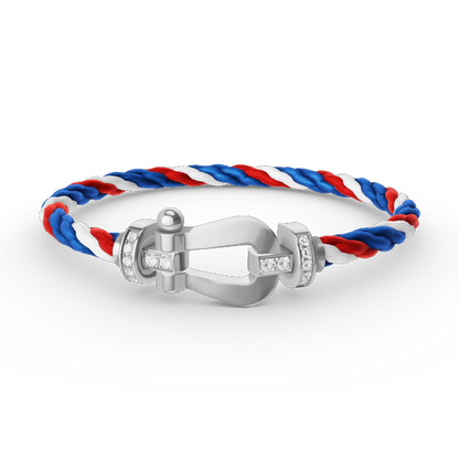[Together Jewelry]FORCE LARGE HORSESHOE HALF DIAMOND BRACELET SILVER