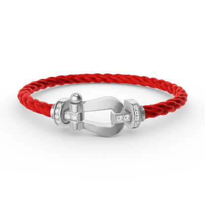 [Together Jewelry]FORCE LARGE HORSESHOE HALF DIAMOND BRACELET SILVER