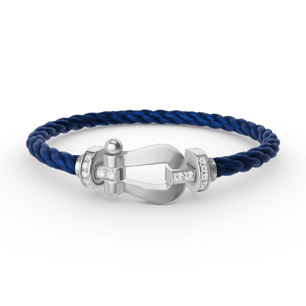 [Together Jewelry]FORCE LARGE HORSESHOE HALF DIAMOND BRACELET SILVER