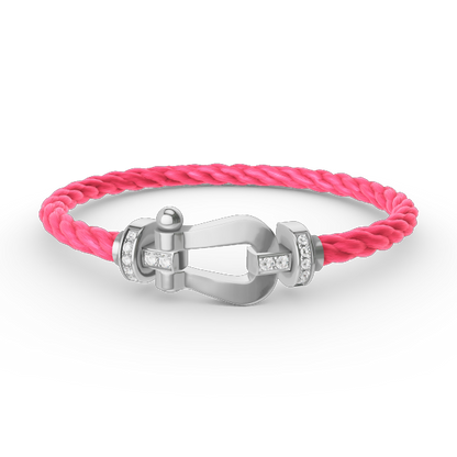 [Together Jewelry]FORCE LARGE HORSESHOE HALF DIAMOND BRACELET SILVER