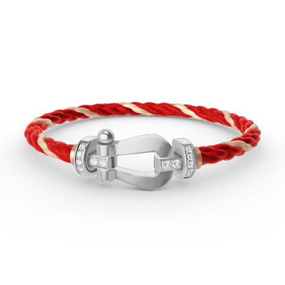 [Together Jewelry]FORCE LARGE HORSESHOE HALF DIAMOND BRACELET SILVER