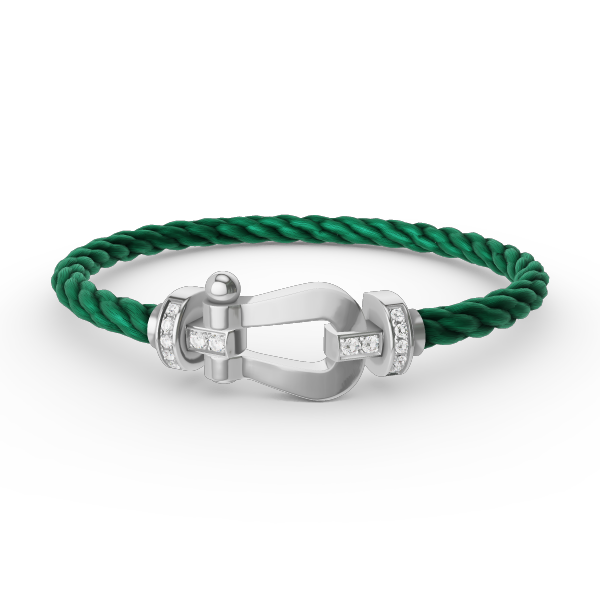 [Together Jewelry]FORCE LARGE HORSESHOE HALF DIAMOND BRACELET SILVER