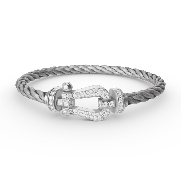 [Together Jewelry]FORCE LARGE HORSESHOE FULL DIAMOND BRACELET SILVER