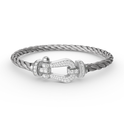 [Together Jewelry]FORCE LARGE HORSESHOE FULL DIAMOND BRACELET SILVER