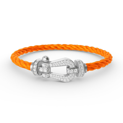 [Together Jewelry]FORCE LARGE HORSESHOE FULL DIAMOND BRACELET SILVER