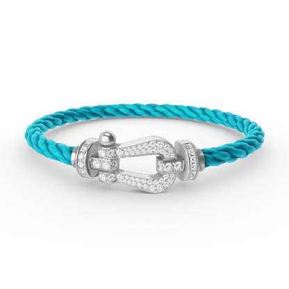 [Together Jewelry]FORCE LARGE HORSESHOE FULL DIAMOND BRACELET SILVER