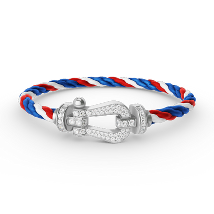[Together Jewelry]FORCE LARGE HORSESHOE FULL DIAMOND BRACELET SILVER