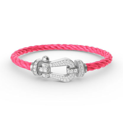[Together Jewelry]FORCE LARGE HORSESHOE FULL DIAMOND BRACELET SILVER