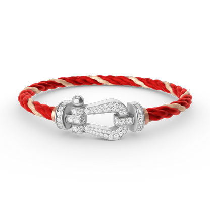 [Together Jewelry]FORCE LARGE HORSESHOE FULL DIAMOND BRACELET SILVER