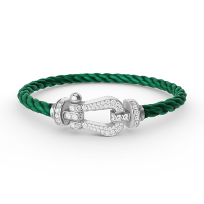 [Together Jewelry]FORCE LARGE HORSESHOE FULL DIAMOND BRACELET SILVER