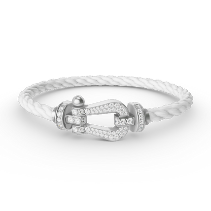 [Together Jewelry]FORCE LARGE HORSESHOE FULL DIAMOND BRACELET SILVER