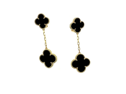 [Together]CLOVER 2 MOTIFS  EARRINGS (MULTIPLE CHOICESC