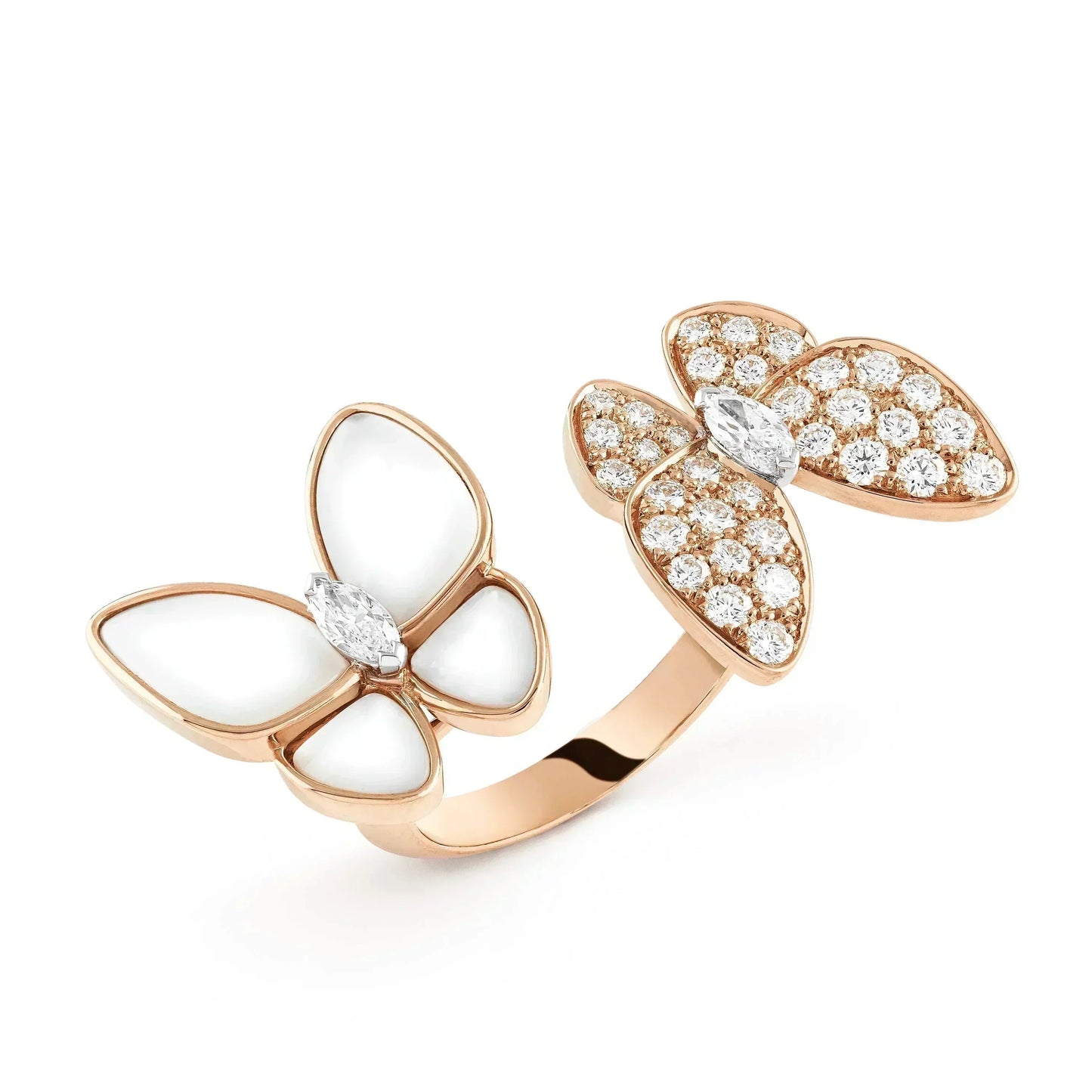[Together]TWIN BUTTERFLY DIAMOND MOP RING