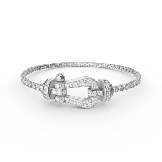 [Together Jewelry]FORCE  LARGE HORSESHOE FULL DIAMOND TENNIS BRACELET
