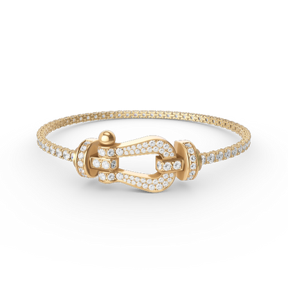 [Together Jewelry]FORCE  LARGE HORSESHOE FULL DIAMOND TENNIS BRACELET